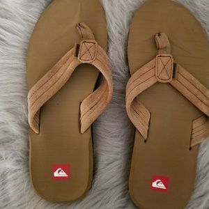 Quicksilver Tan Thong Flip Flops